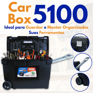 Caixa de Ferramentas Arqplast Car Box 5100 com Rodas Preta Compartimentos Internos Para Ferramentas em Oferta na Shopee
