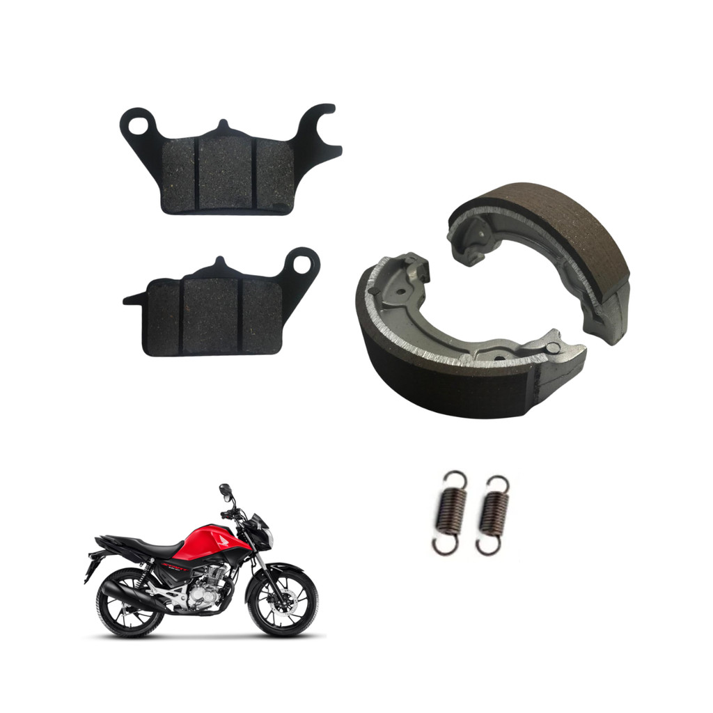 Pastilha Freio + Lona Traseira CG Titan160 Fan160 Start160 2025 2026 em Oferta na Shopee