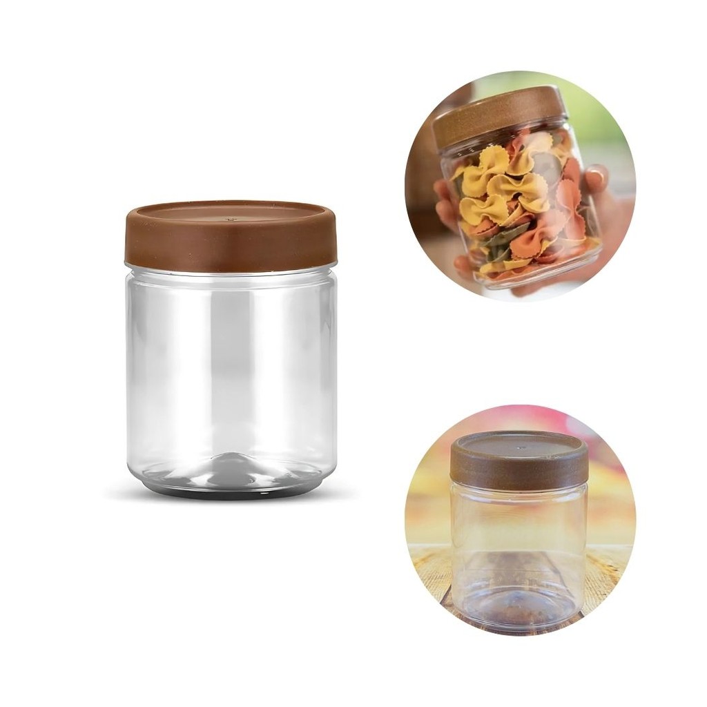 Detalhes do 12 POTE MULTIUSO BAZAR 650ML TP AMADEIRADA ( GALVANOTEK )