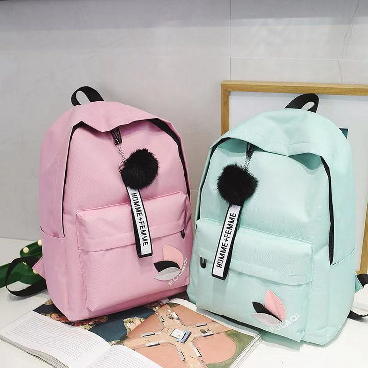 CHENXIAOHONG Mochila Escolar Feminina Grande, Estilo Coreano de Rua, Lona Resistente para Estudo e Viagem