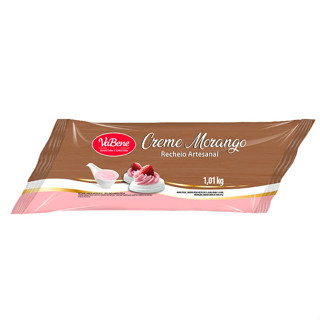 Recheio Creme Morango Artesanal Vabene 1,01kg Original em Oferta na Shopee