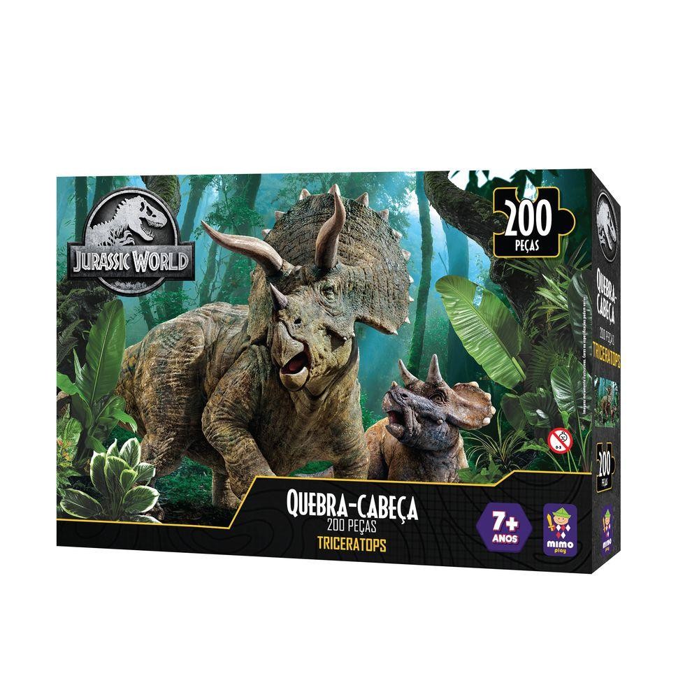 Quebra-Cabeça Triceratops Jurassic World 200 Peças - Mimo em Oferta na Shopee