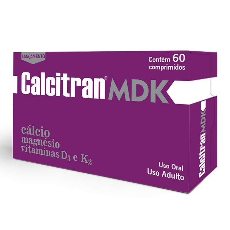Calcitran MDK 60 Comp Calcio Magnesio e Vitamina D3 e K2