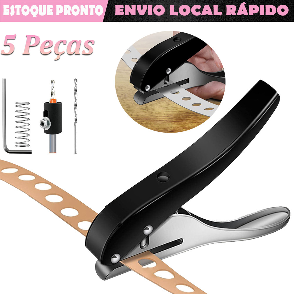 Alicate de Perfuração para Fita de Borda 8mm, Com Broca, Ferramentas para Marcenaria
