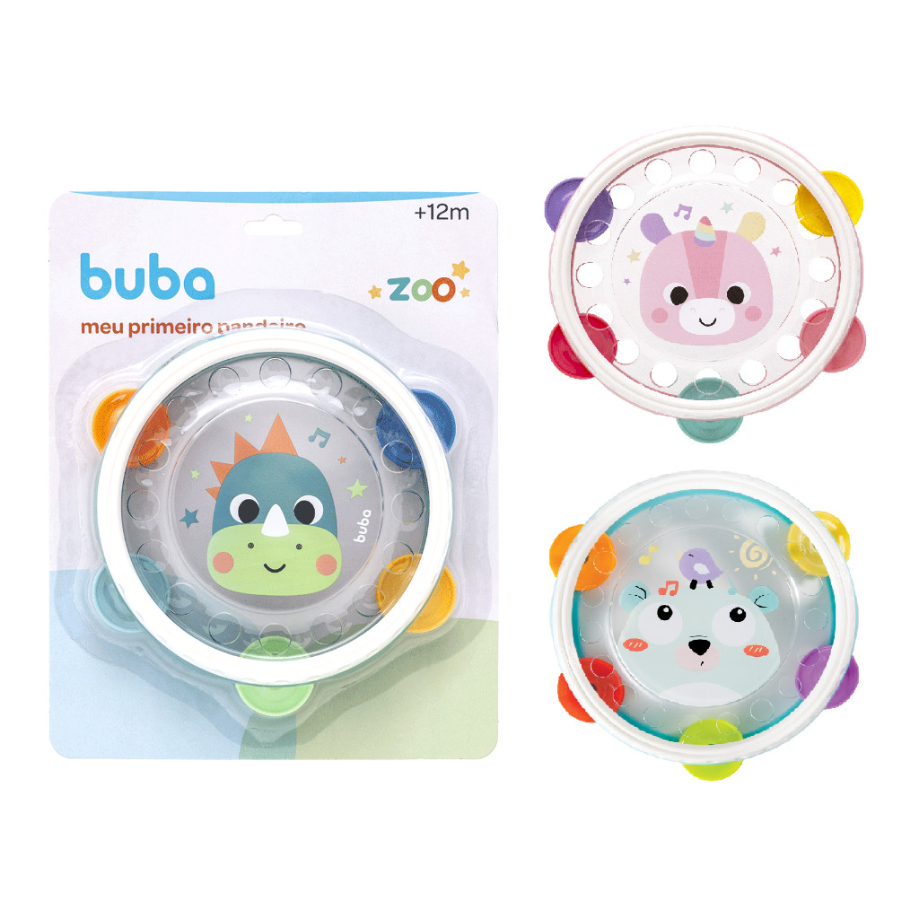 Brinquedo Infantil Pandeiro Instrumento Musica Bebê Chocalho - Buba em Oferta na Shopee