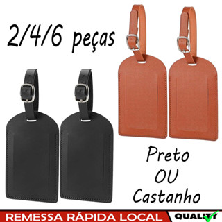 2/4/6 pçs Etiqueta Para Bagagem, Suportes para Etiquetas de Viagem Aérea - Acessórios Portáteis com Cordão, 11,1 x 7 cm em Oferta na Shopee