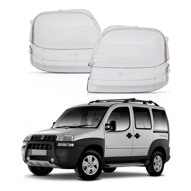 Par 2 Lente Do Farol Dianteiro Doblo Adv 1.8 2003 A 2010