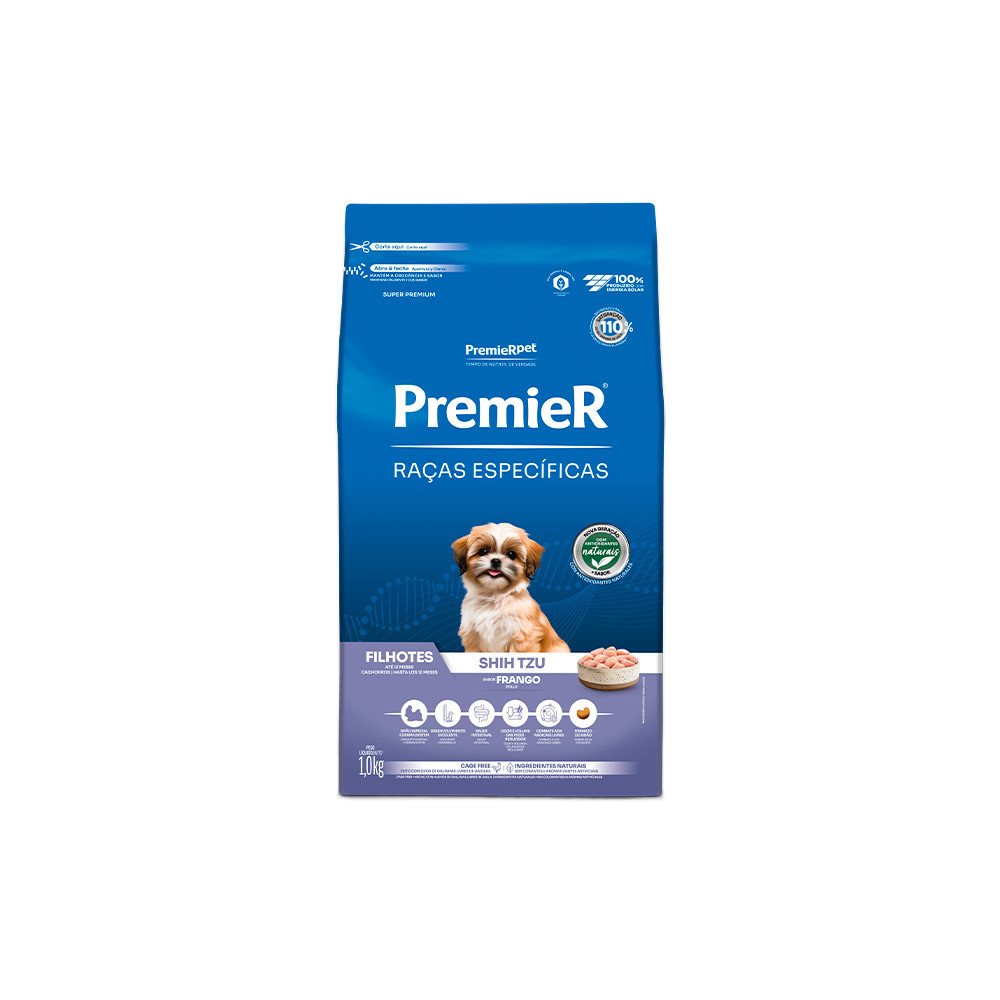PREMIER RACAS ESPECIFICAS FILHOTE SHIH TZU SABOR FRANGO 1 KG