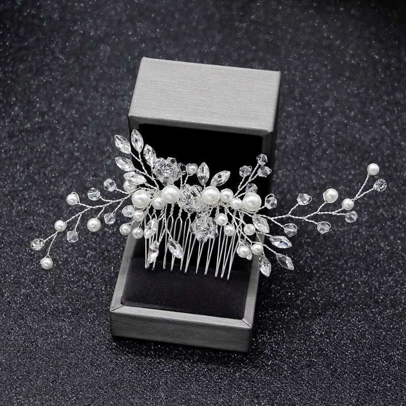 Grinalda Arranjo de Cabelo de Noiva Debutante com flores e pérolas strass, acessório de cabelo Casamento Festa em Oferta na Shopee