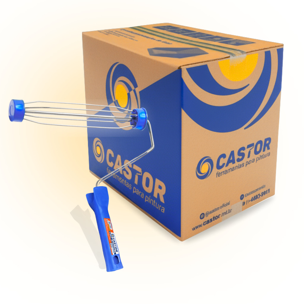 Caixa c/ 12 Cabo aramado para rolo de pintura 23cm - Castor em Oferta na Shopee