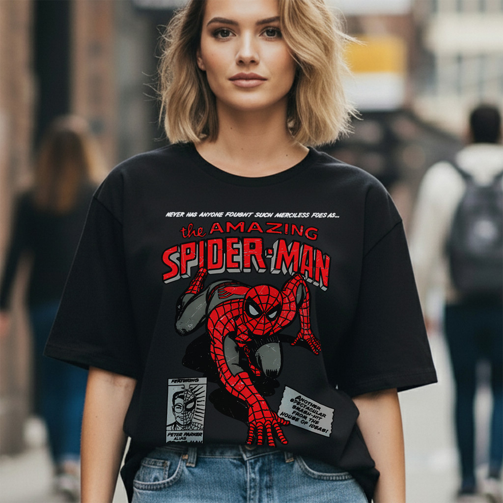 Camiseta THE AMAZING SPIDER MAN Camisa Manga Curta 100% Algodão Blusinha KPF