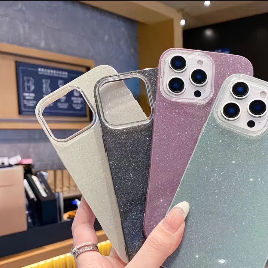 Capa Brilho Glitter Luxo Antichoque Para Modelos de Celular Ip 13/14  A06/A17/A26/A5/G35/G56/G86