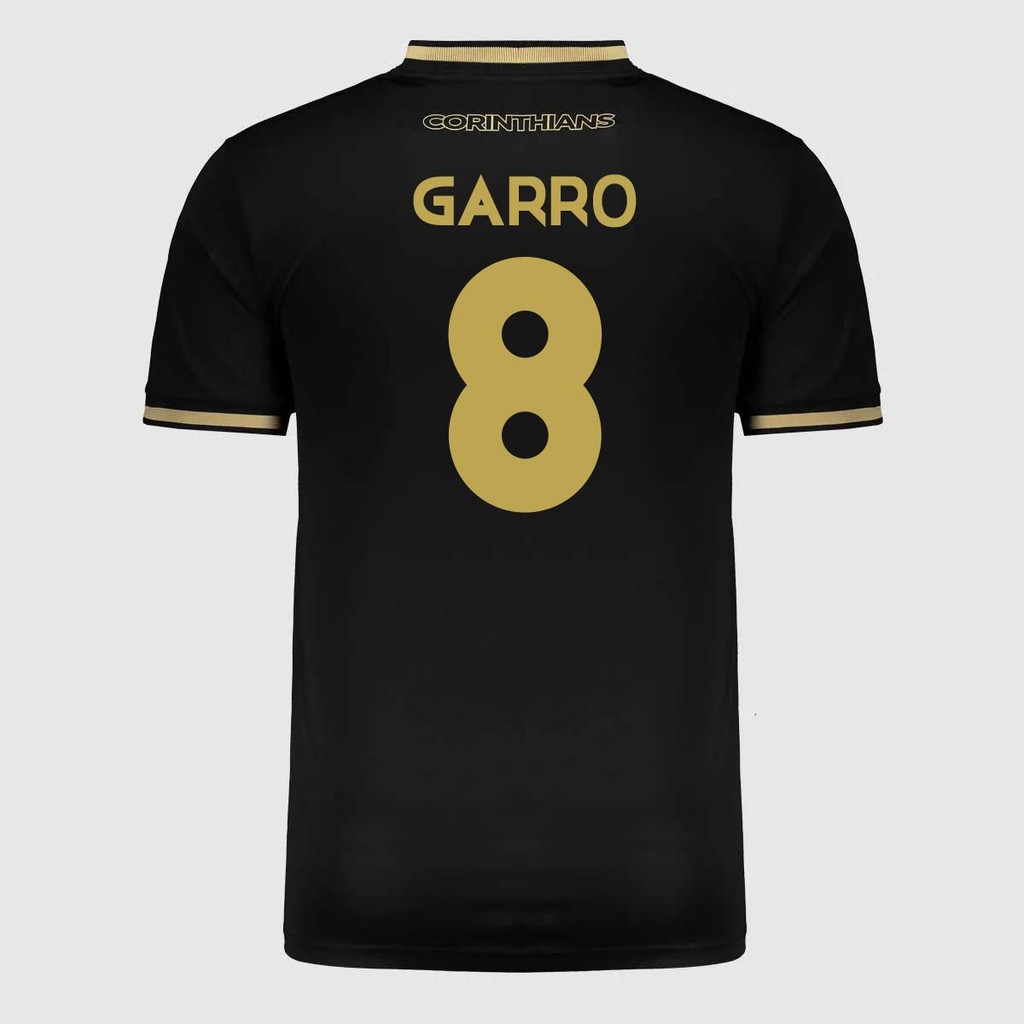 Camisa Corinthians Classic 8 Garro Preta e Dourada em Oferta na Shopee