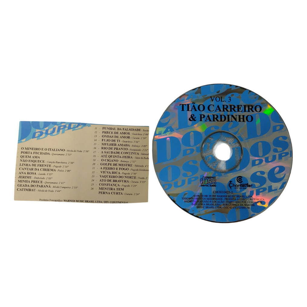 Cd - Tião Carreiro E Pardinho - Vol. 3 - Somente O Cd Edição Limitada