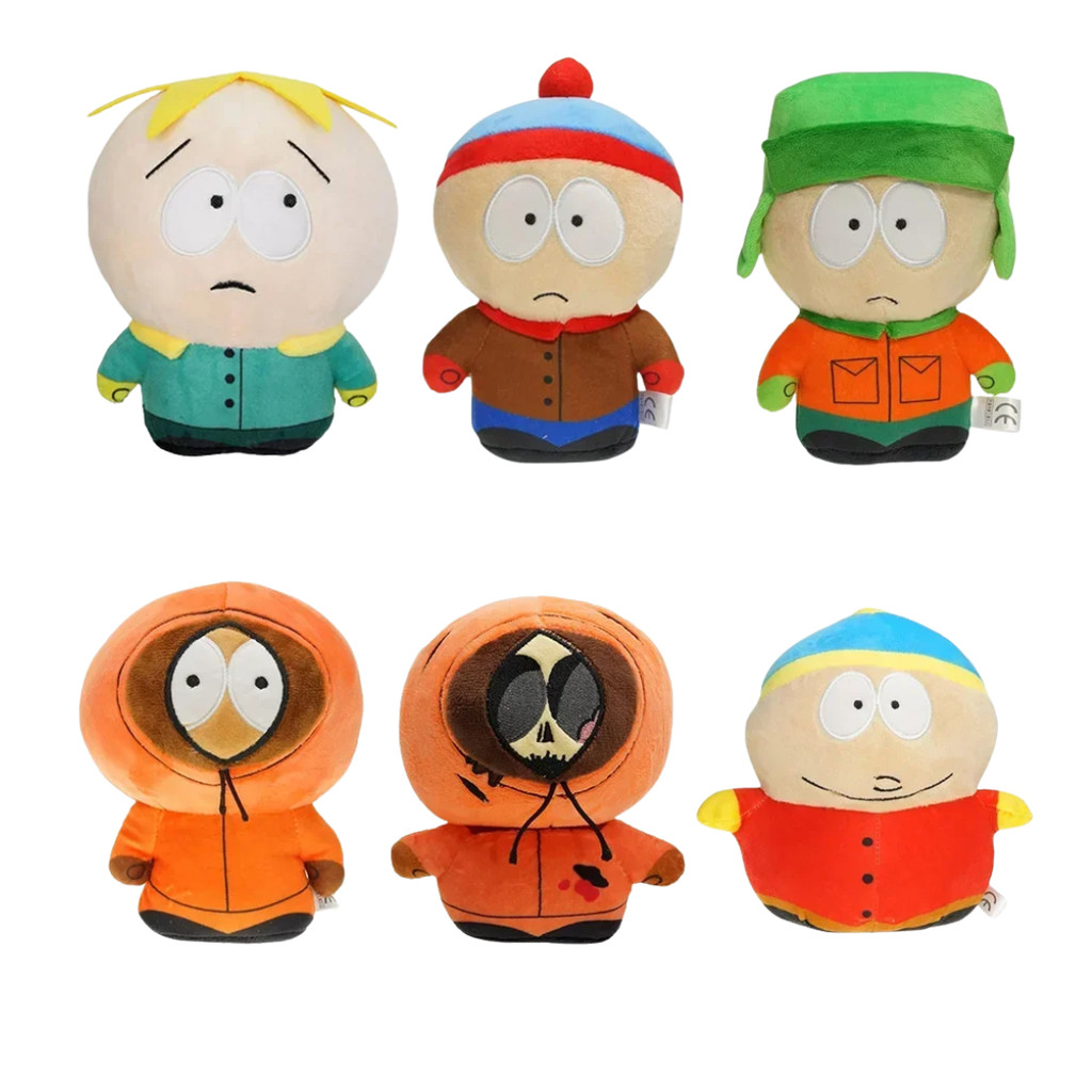 Pelúcia South Park – Bonecos de Desenho Animado Stan, Kyle, Kenny, Butters e Cartman