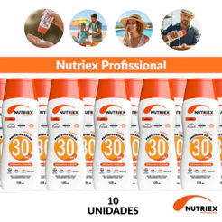 Kit 10 Protetor Solar Nutriex Fps 30 Toque Seco 120ml Proteção Solar Diária Alta Qualidade