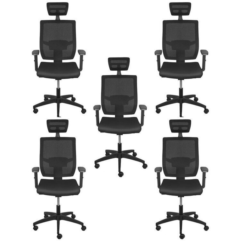Kit 5 Cadeiras Escritório Presidente Ergonômica Nr17 Atenas Cadeira Presidente