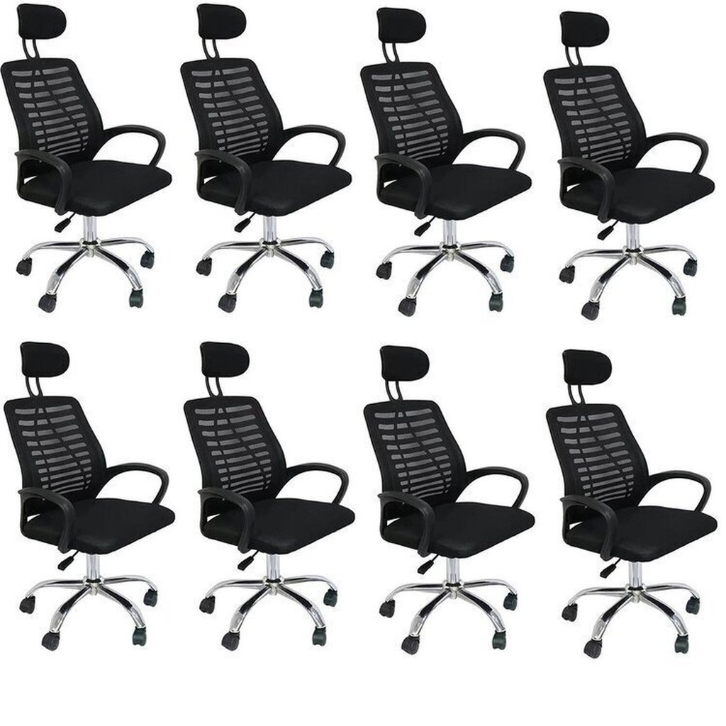 Kit 8 Cadeiras de Escritório Presidente Tela Mesh Cádis Cadeira Presidente