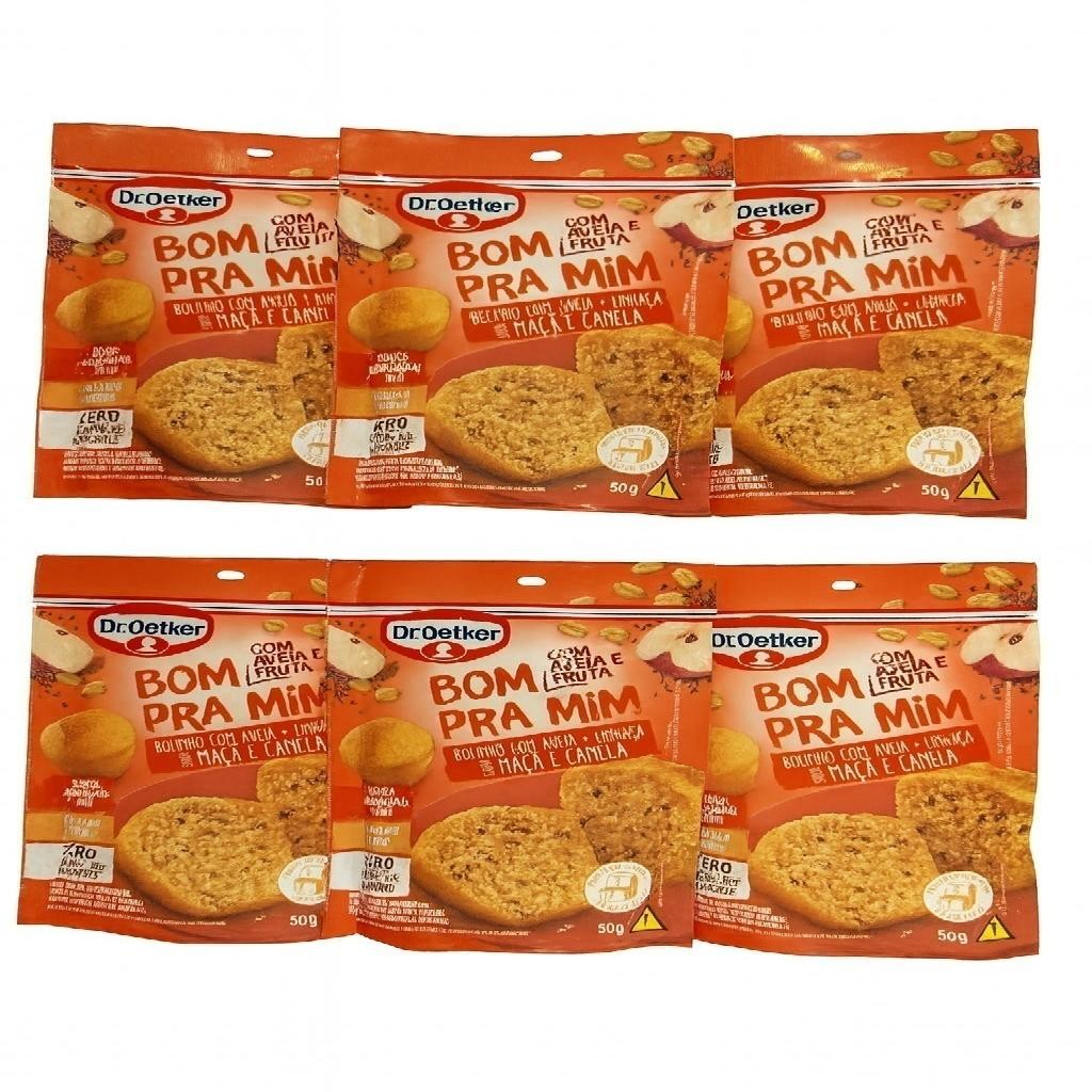 Bolo de Caneca Zero Açúcar Maça, Canela, Aveia e Linhaça 6un 50g - Dr. Oetker em Oferta na Shopee