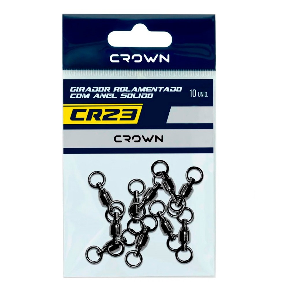 Girador Rol Anel Sol Crown CR23 Black Nickel C/10 - Crown em Oferta na Shopee