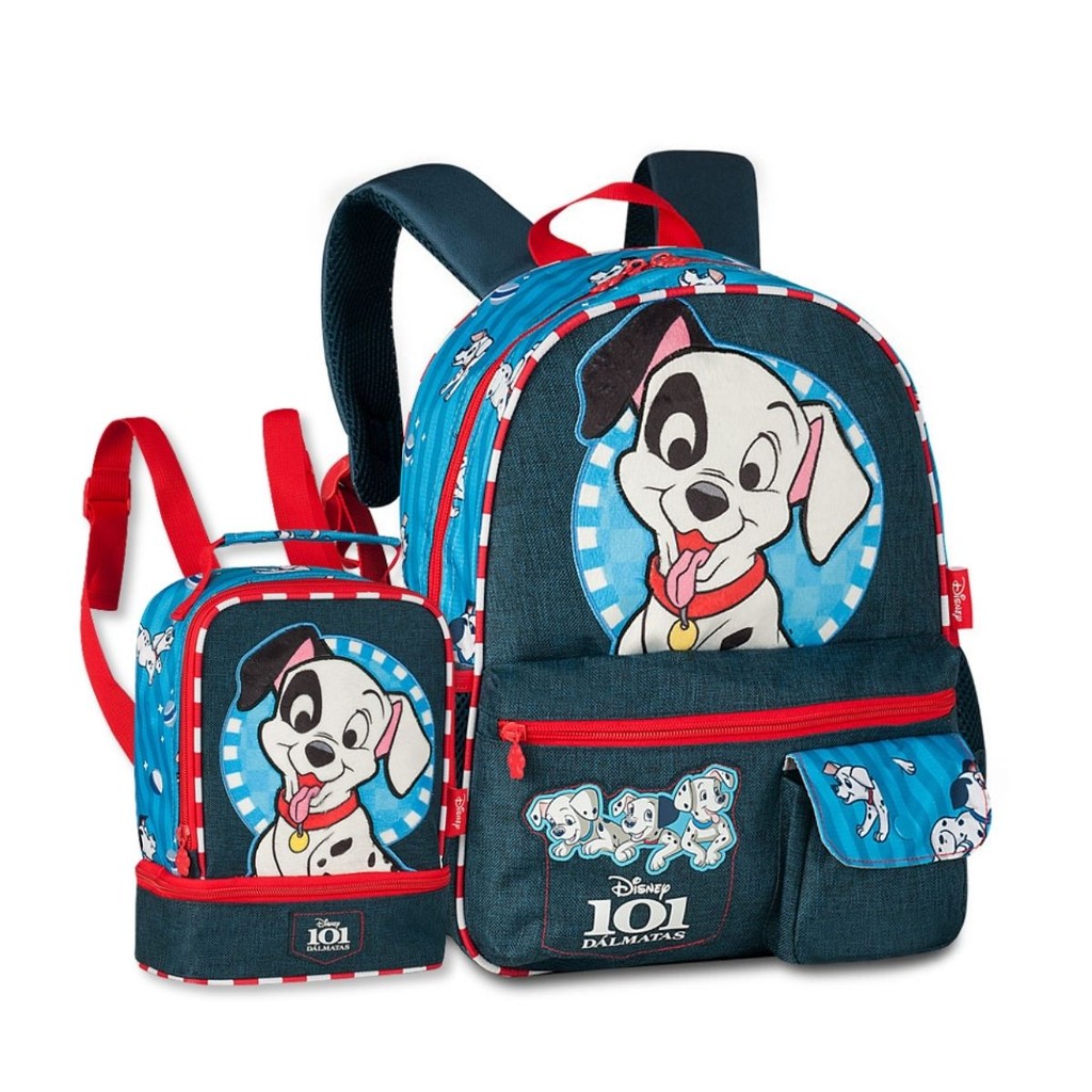 Mochila 101 Dálmatas Com Lancheira Térmica Bolsa Escolar Infantil
