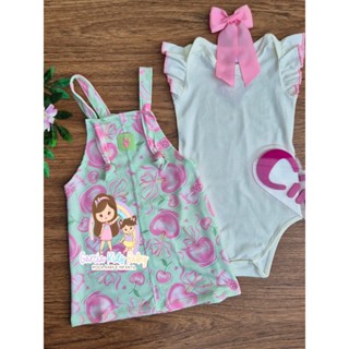 Conjunto Cinti Salopete com Blusa 3 meses a 3 anos em Oferta na Shopee