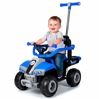 Quadriciclo Azul Elétrico 6V Infantil Meninos Com Carregador 110/220V - Unitoys em Oferta na Shopee