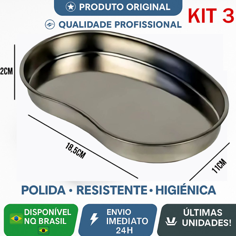 Bandeja Cirúrgica Aço Inoxidável Profissional Clínica Hospital Tatuagem Manicure Esterilizável Original Envio Imediato em Oferta na Shopee