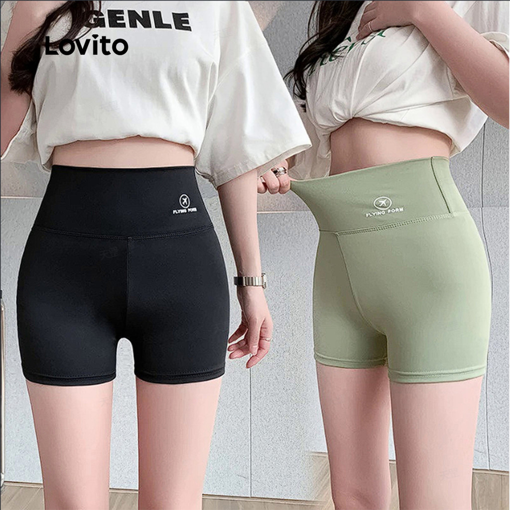 Lovito Calça de Segurança para Modelagem Corporal Todas As Estações para Mulheres LCS25A141 em Oferta na Shopee