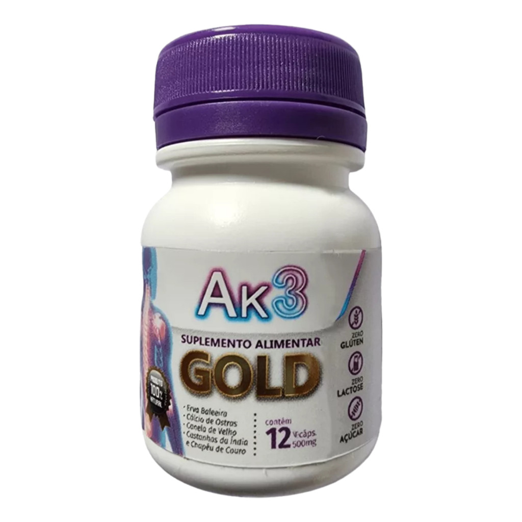 Detalhes do Gold Ak3 Cápsulas Nutricional Pote 2 Unidades