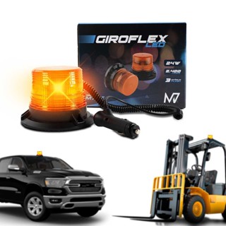 Giroflex LED Magnético 24V Âmbar Amarelo Para Caminhão em Oferta na Shopee