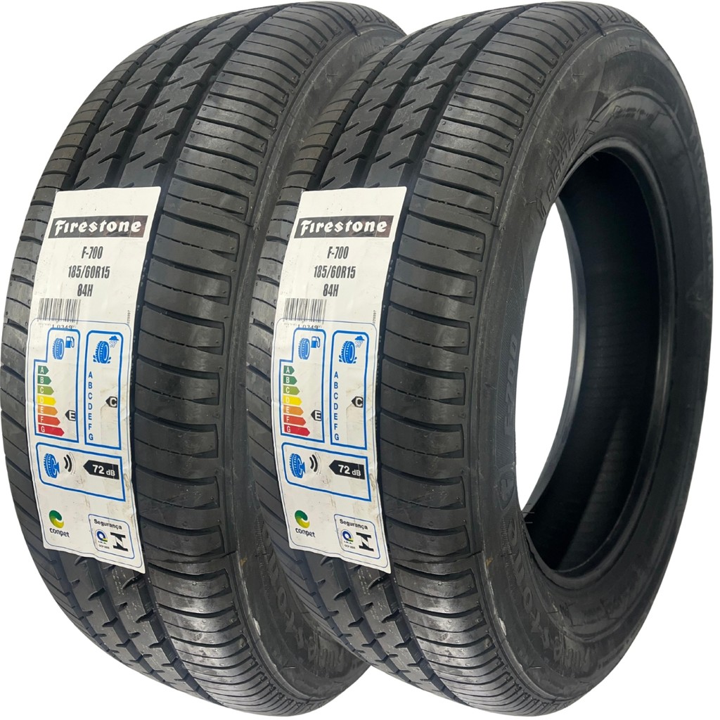 Kit 2 Pneus 185/60R15 Firestone F-700 84H Aro 15 Original Onix Gol Uno Palio HB20 Prisma
