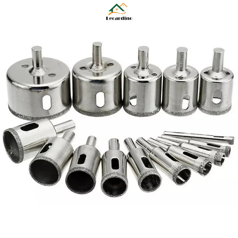 Jogo 15 Brocas Diamantadas Serra Copo furar Vidro Granito Ceramica 6 a 50 mm kit ferramentas em Oferta na Shopee