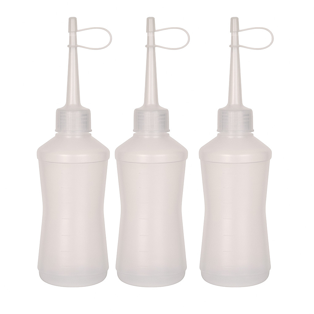 Kit 3 und Bisnaga Frasco Almotolia Para Líquidos e Fluidos 250ml C/ Bico Reto Aplicador e Tampa em Oferta na Shopee