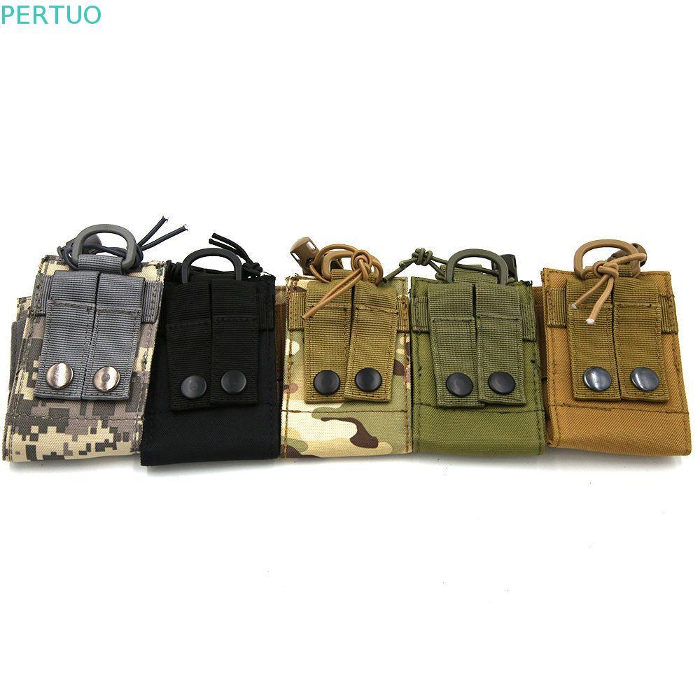 PERTUO Walkie Talkie Saco Molle Bolsa Pacote-Caso Sacos Ao Ar Livre De Armazenamento De Interfone