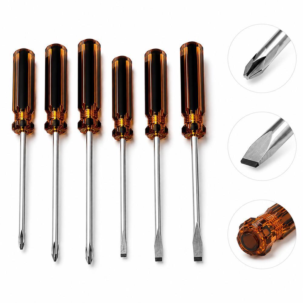 JOGO CHAVES FENDA PHILIPS SUPORTE KIT 6 PECAS REPAROS