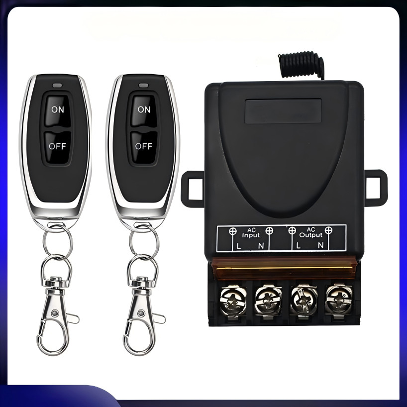 Receptor De Relé + Transmissor Liga/Desliga AC 220V 433Mhz Interruptor De Controle Remoto Sem Fio RF Para Lâmpada De Apa