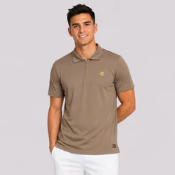 Polo Flamengo Poliamida Marrom