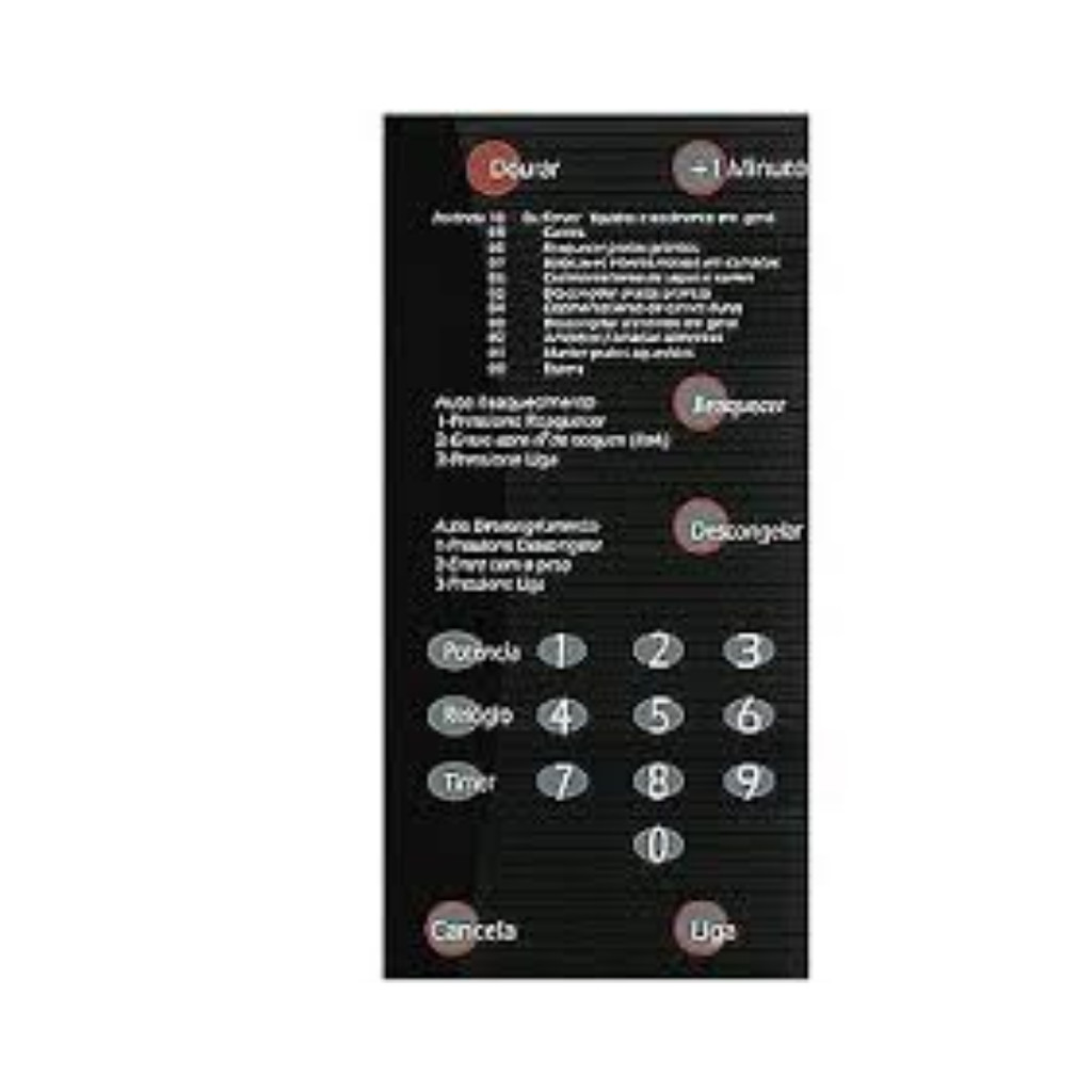 MEMBRANA MICROONDAS BRASTEMP (BMP31) PRETO C/ DOURADOR