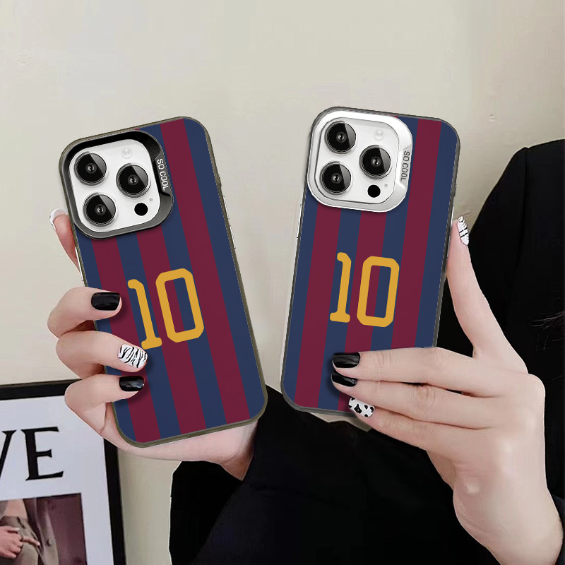 Barcelona No. 10 striped jersey phone case for Xiaomi Redmi Note13 12 11 9 10 10C 14C 8 7 Pro plus Poco X5 X6
