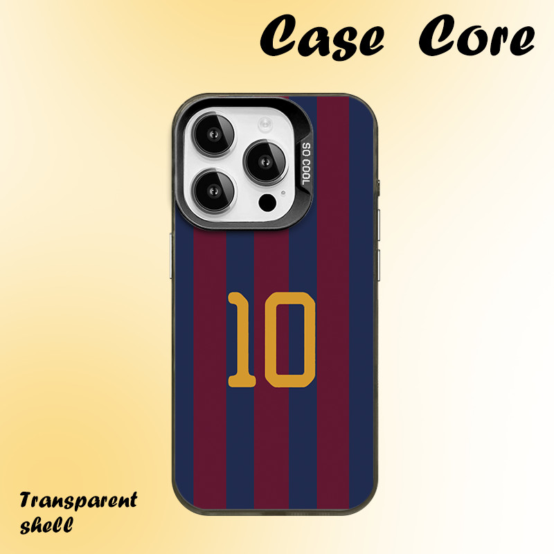 Barcelona No. 10 striped jersey phone case For iPhone 7 8 11 12 13 14 15 16 17 XS XR PRO MAX PLUS