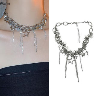 Quente Novo Estilo Punk Bling Corrente Estrela sel Gargantilha Colar Para Mulheres Jóias Festa Colares Casa