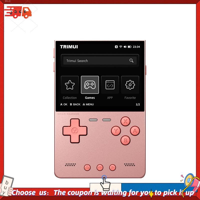 Brs0trimui BRICK Hammer Retro Console De Jogos Portátil 3.2 Polegadas IPS Tela De Metal Chave Externa Iluminação LED 64