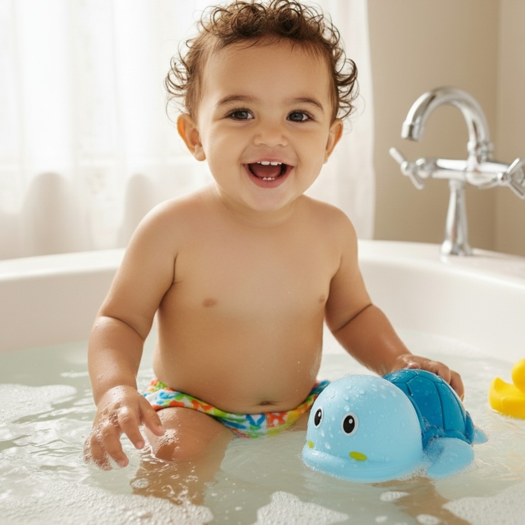 Brinquedo Banho P/ Bebês Tartaruga Azul 17101 - Buba · foto 2