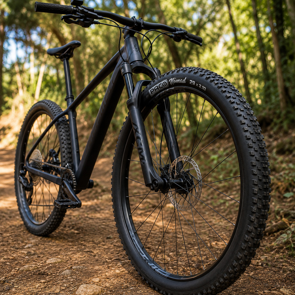 Par de Rodas Aro 29 36f Disco Completa com Pneus 29x2.10 Nomad Paco All Black sem Adeisvo Dropp