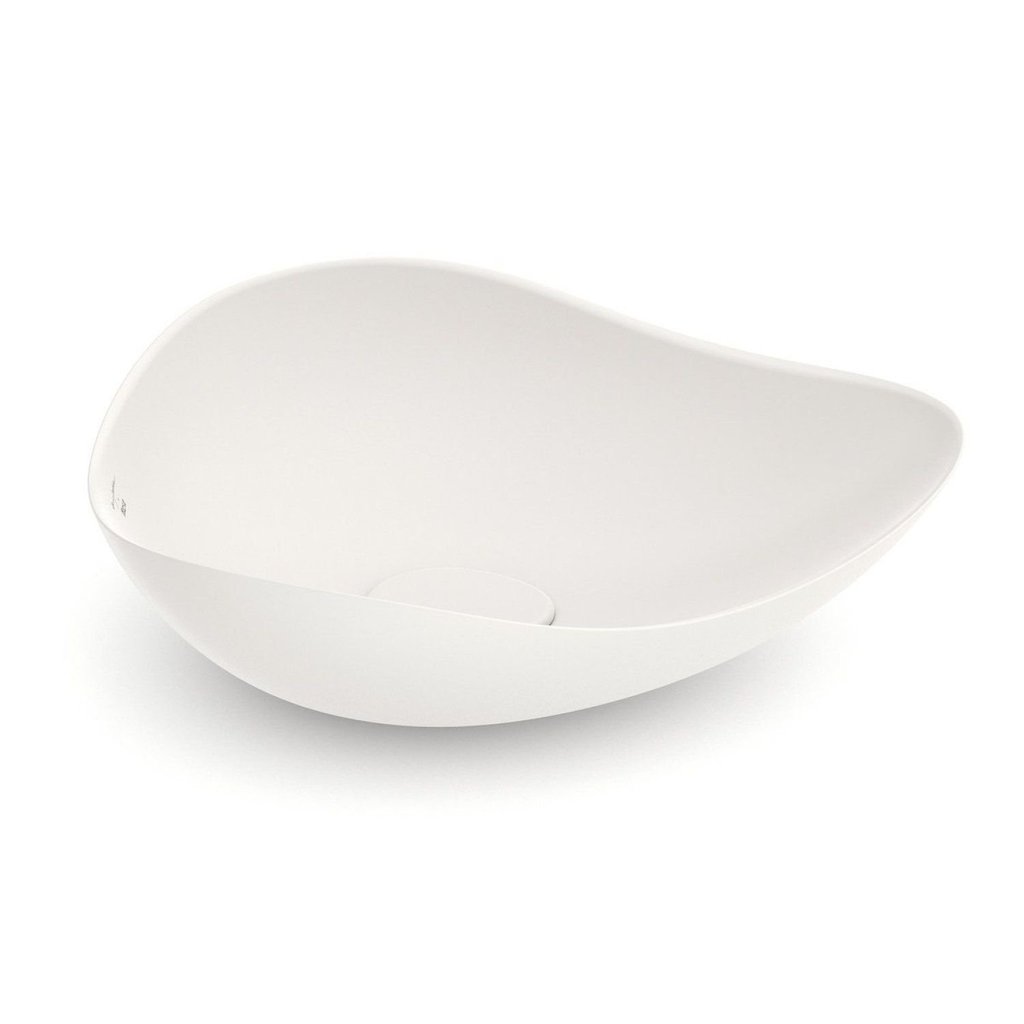Cuba de Apoio Oval 54x37,5cm Ruy Ohtake Roca Bege