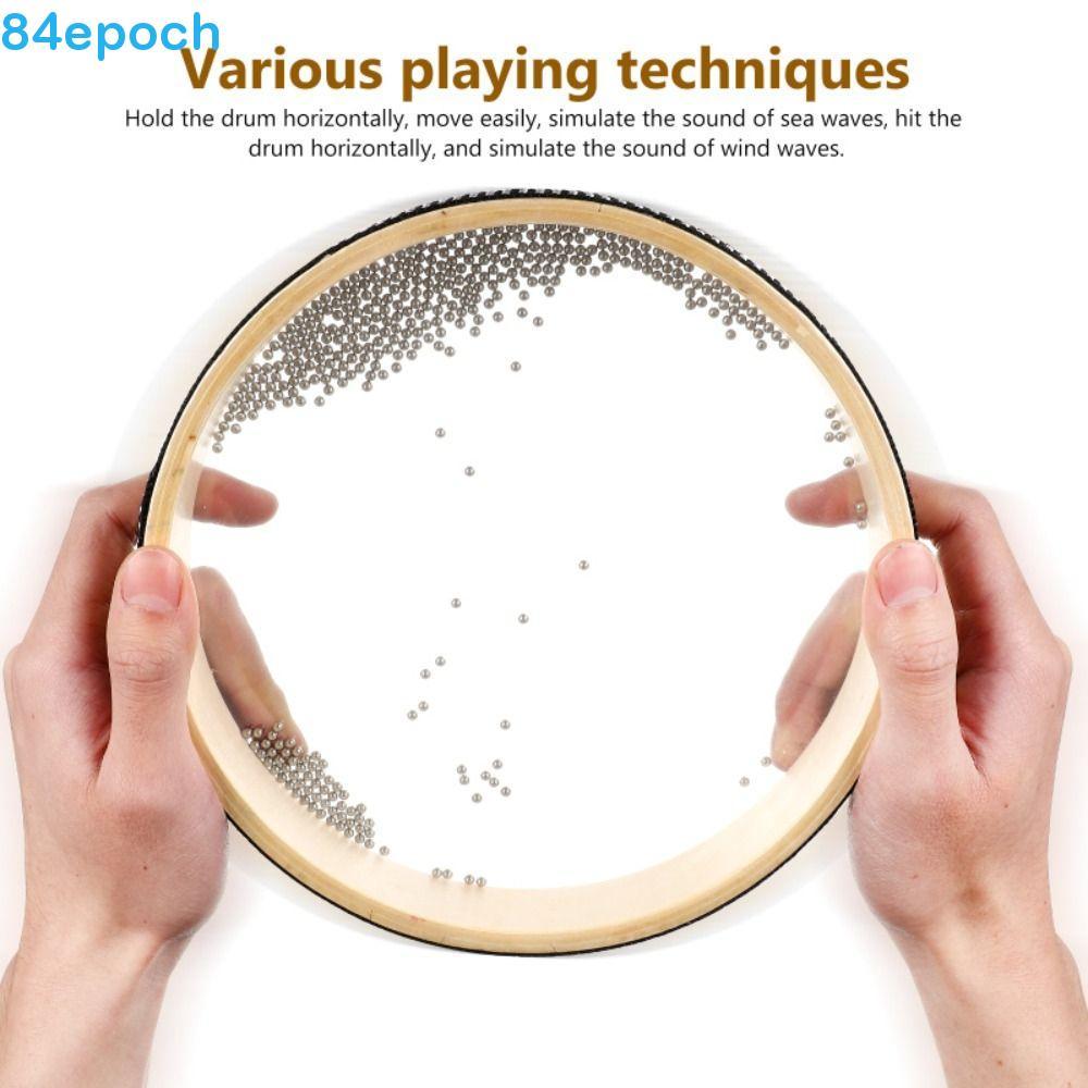 BREPOCH Ocean Drum , O Som Do Mar Tambor Ondulado Dupla Face , Borda Preta Transparente Músicas Folclóricas De Mão