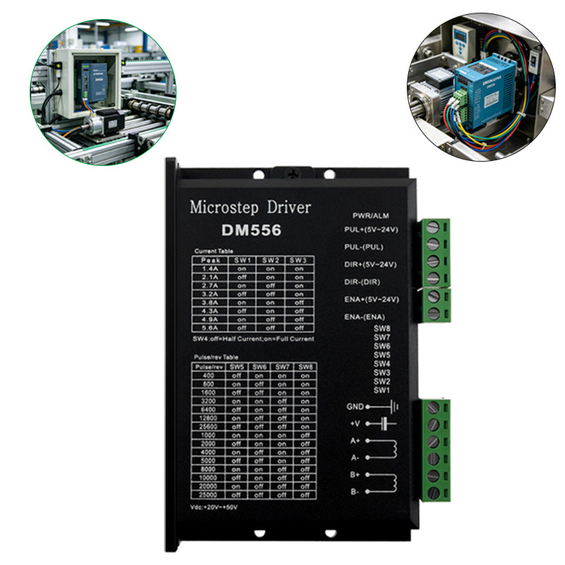 CNC Digital Stepper Driver DM556 Stepper 20-50V DC subdivision For Nema 23, 24 and Nema 34 stepper motor