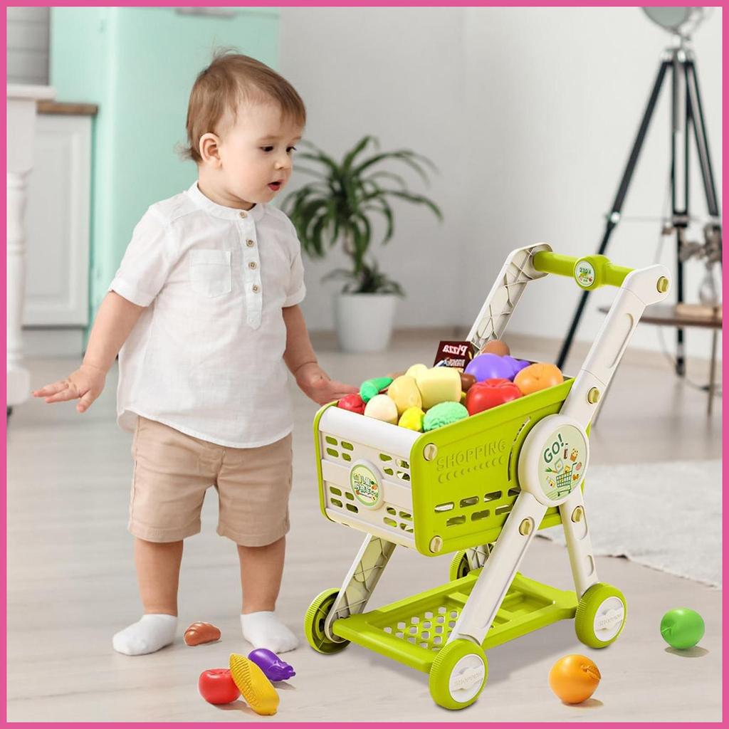 Carrinho De Compras Do Bebê Brinquedo Crianças Jogar Conjunto Fingir Para Aprender Role-Playing Casa De Boneca openalbr