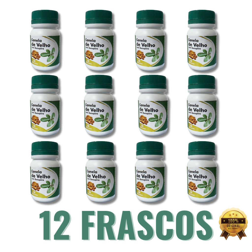 Kit 12 Frascos - Suplemento Alimentar Original Canela